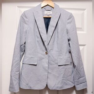 Calvin Klein Light Gray Checkered Blazer
